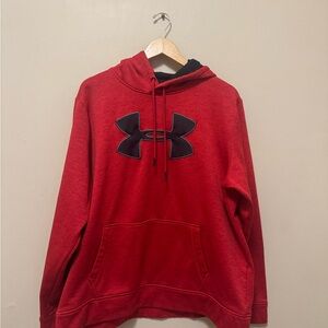 Under Armour Men's Red and Black Hoodie